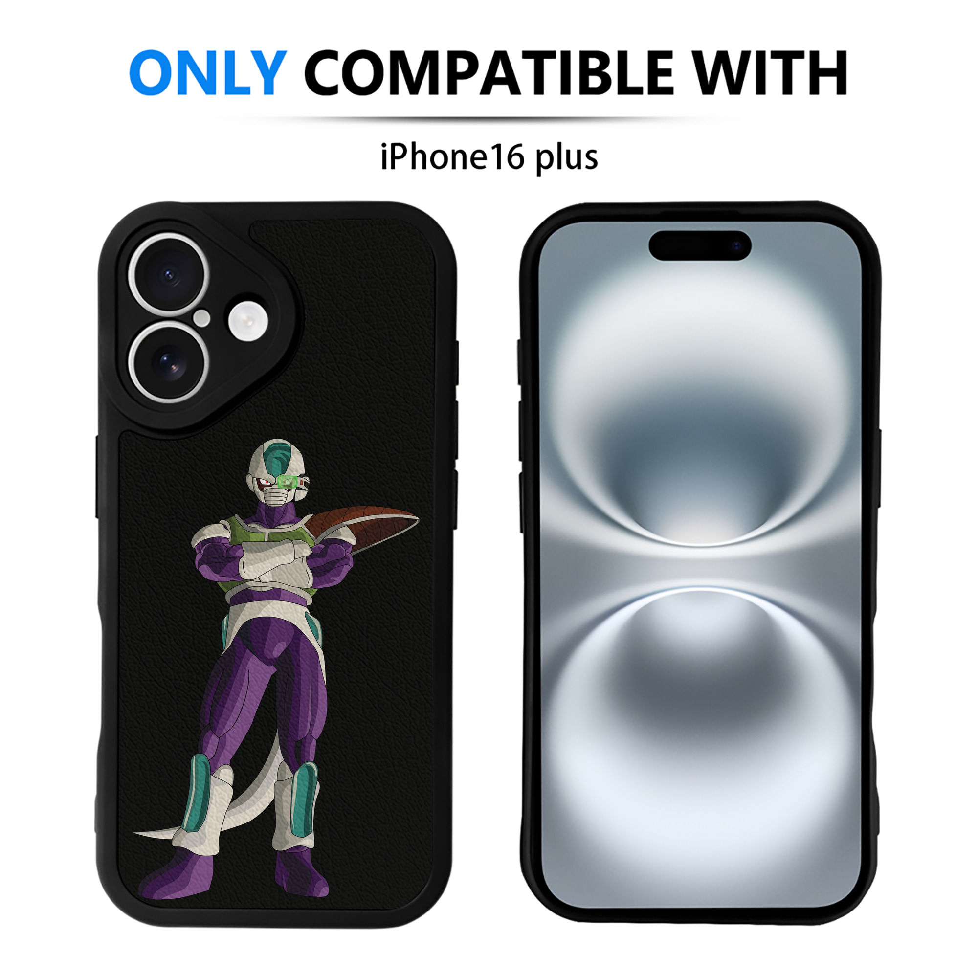 （画像用） ドラゴンボール フリーザ DRAGON BALL Frieza 【iPhone 16シリーズ対応】シリコンスマホケース（レザー調） 材質：シリコン